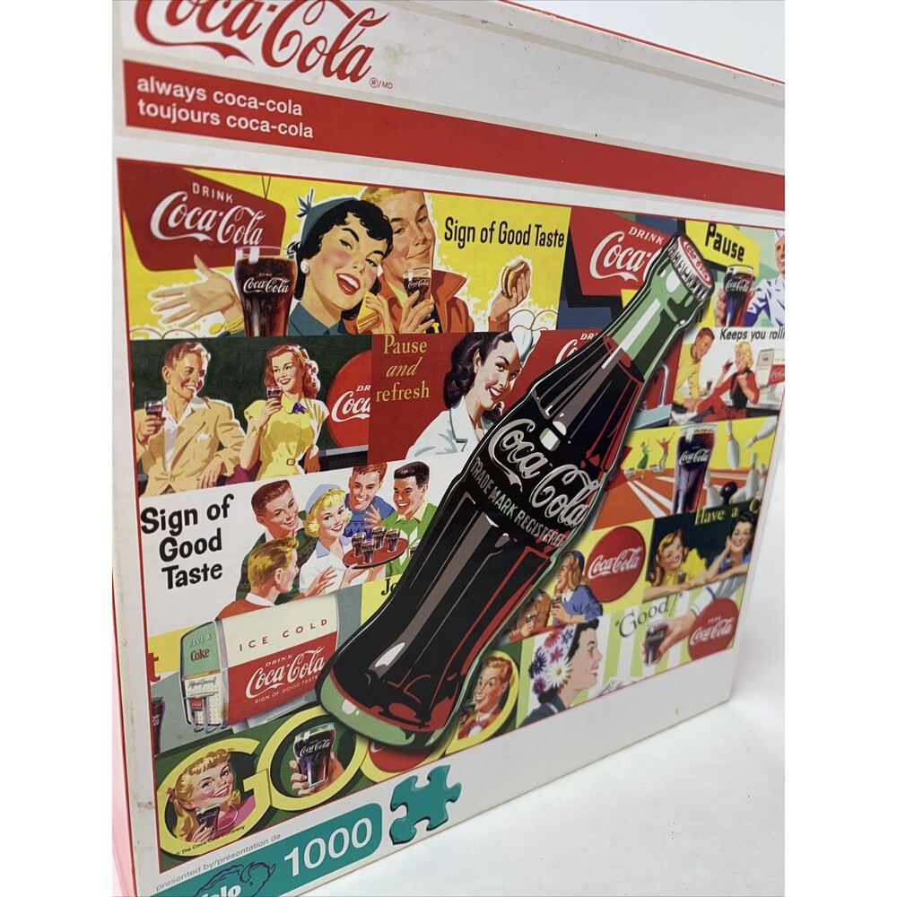 Buffalo Games Always Coca-Cola 1000 Piece Jigsaw Puzzle Sealed Retro Design Ads - Picture 6 of 7